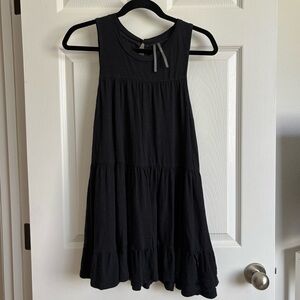 Anthropologie Black Tiered Tunic Tank Top